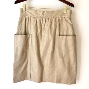 {Anthro} Cartonnier Casetta Metallic Shimmer Skirt